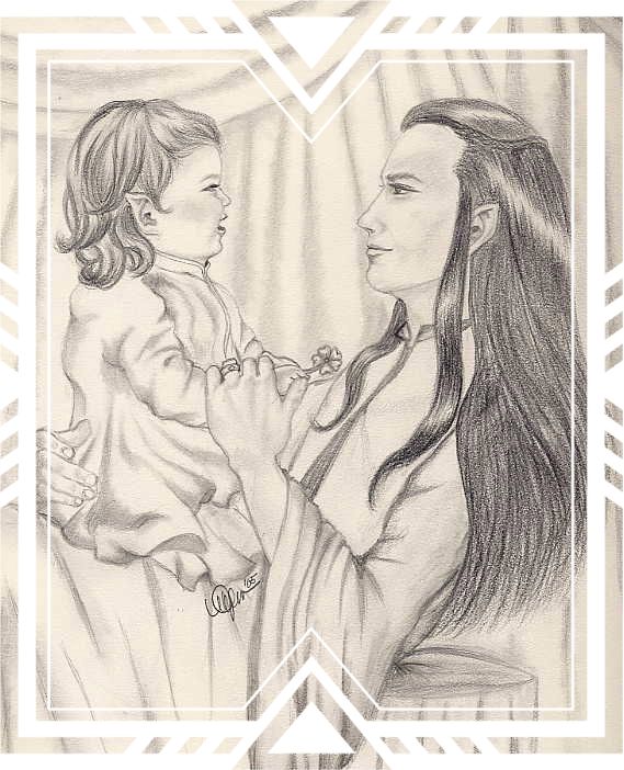 Baby Arwen and Ada Elrond by Mei.